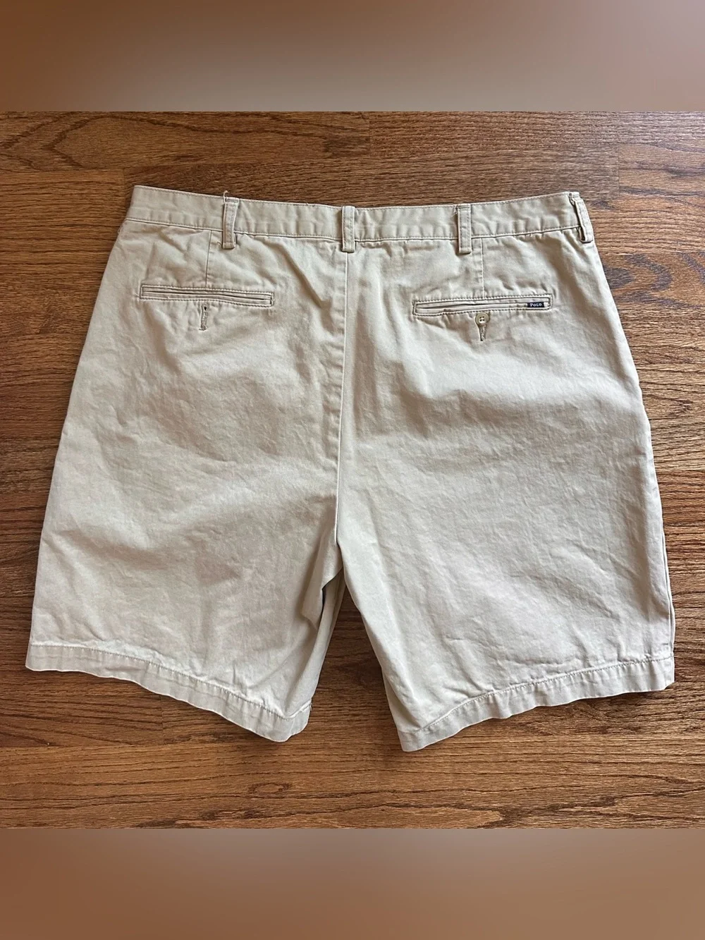 Polo Ralph Lauren Shorts Mens 38 Classic Fit Chino Flat Front Khaki w 9